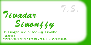 tivadar simonffy business card